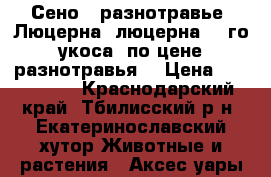Сено : разнотравье, Люцерна, люцерна 1 -го укоса( по цене разнотравья) › Цена ­ 100-1000 - Краснодарский край, Тбилисский р-н, Екатеринославский хутор Животные и растения » Аксесcуары и товары для животных   